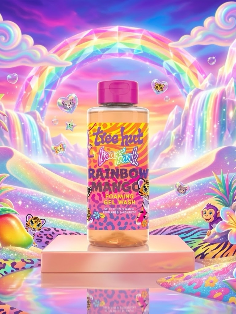 ✨ NWT Limited Edition Tree Hut x Lisa Frank Rainbow Mango Foaming Gel Wash ✨